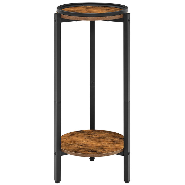 HOOBRO Beistelltisch, Kleiner Tisch, 2-stufiger runder Couchtisch, Sofatisch, Getränketisch, für kle