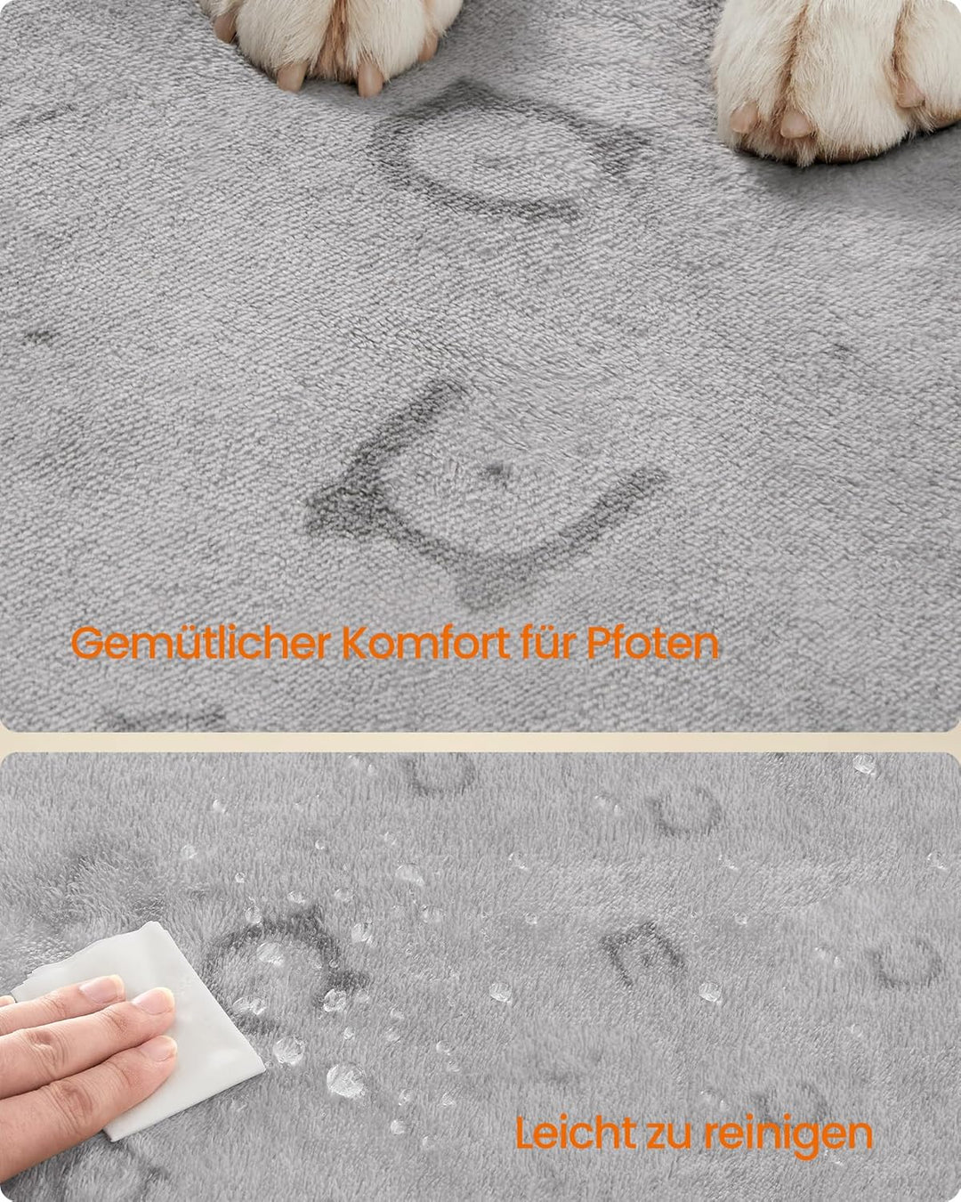 Feandrea Hundedecke, 2er Set, Wiederverwendbare Hundematte, 122 x 91 cm, XL, wasserdicht, auslaufsic