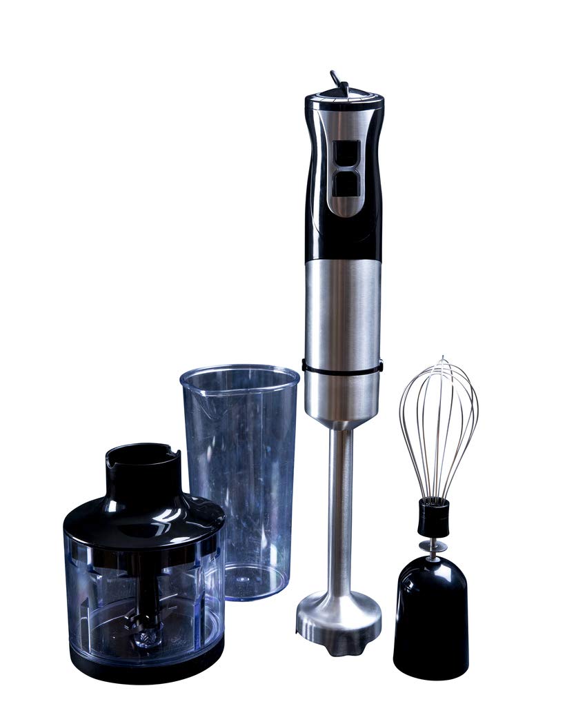 Gastronoma 18210001 – 1000 Watt Power Stabmixer-Set 3 in 1 Perfekt zum Mixen von Saucen und Suppen –