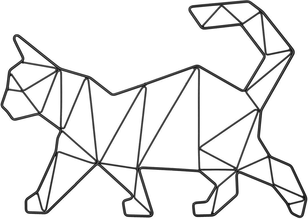 KOTARBAU® Metall-Wand-Deko Geometrische Wanddekoration Metall Katzen-Bild, Katzen-Bild