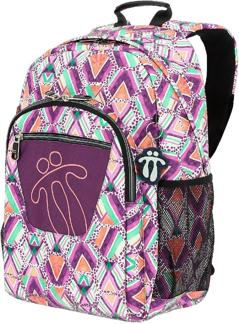 Totto MA04ECO021-1810N-3SE Schulrucksack, anpassbar an Wagen, Aquarell, mehrfarbig