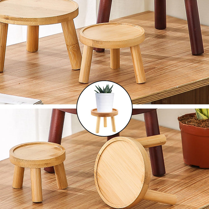 Pflanzenhocker Holz Klein, Hocker Holz Für Blumen, Topfpflanzenständer, Blumentopf Basishalter Rund,