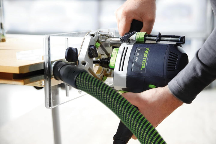 Festool Oberfräse OF 1400 EBQ-Plus (mit Spanfänger, Spannzangen, Seitenanschlag mit Feineinstellung,