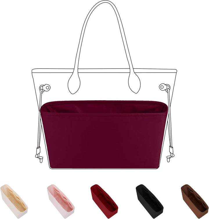 DGAZ Handtaschen Organizer Einsatz für LV Neverfull PM/MM/GM Taschen, Seide Tasche in Tasche Organiz