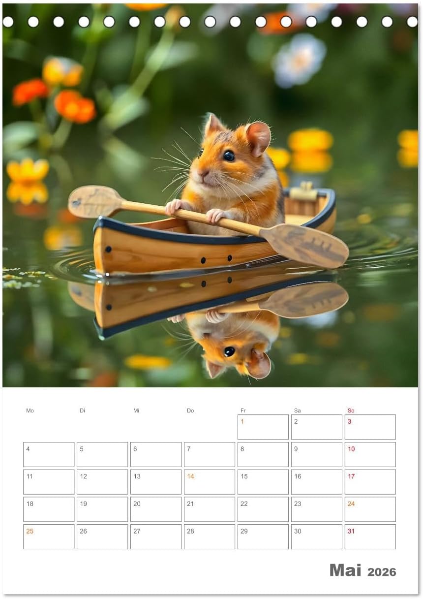 Adventure Hamster - Sportliche KI Hamster präsentieren den Abenteuer-Sport (Tischkalender 2026 DIN A