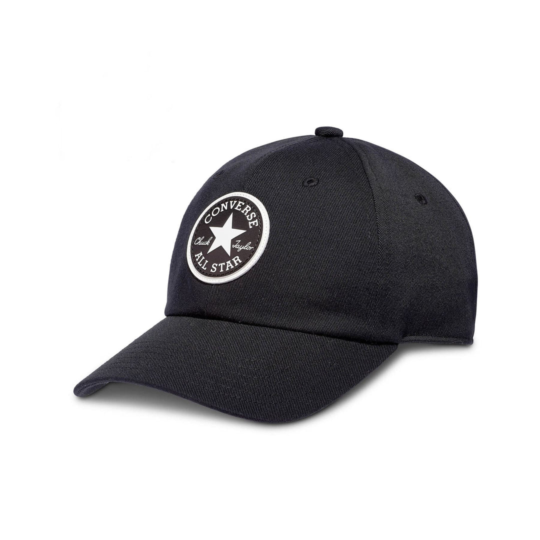 Converse Chuck Patch Baseballkappe aus recyceltem Polyester mit Strapback Einheitsgrösse Schwarz, Ei