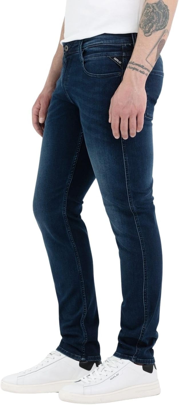 Replay Herren Jeans 28W / 30L Dark Blue 007, 28W / 30L Dark Blue 007