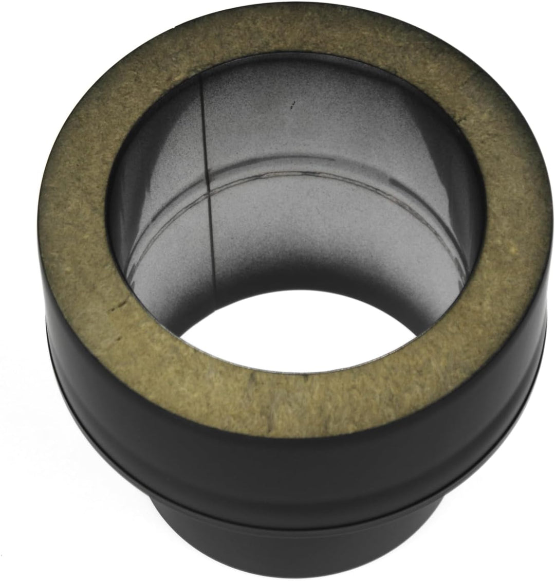 raik Rauchrohr/Ofenrohr Coltherm Übergang von einwandig auf doppelwandig Durchmesser 150 mm Stahlble