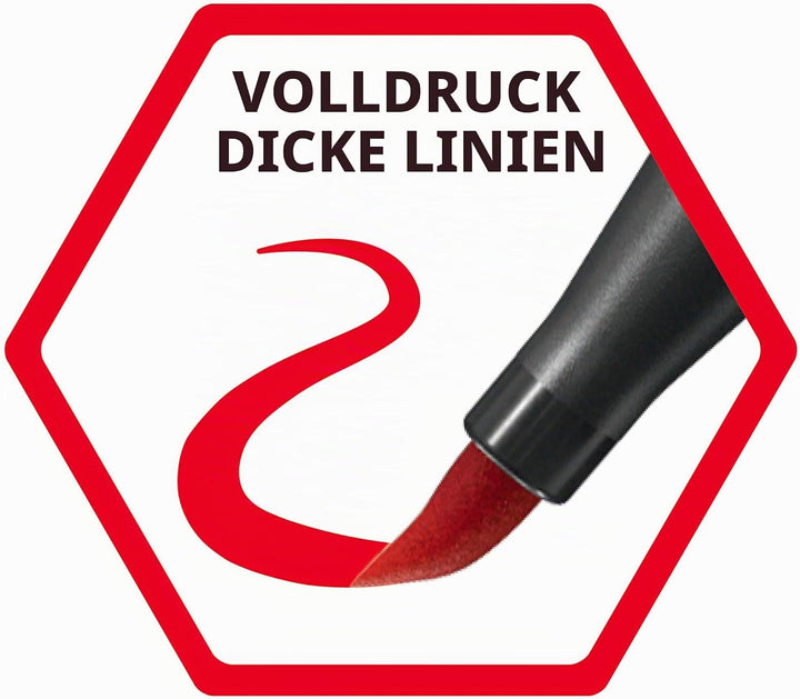 Premium-Filzstift mit Pinselspitze für variable Strichstärken - STABILO Pen 68 brush - ARTY - 30er M