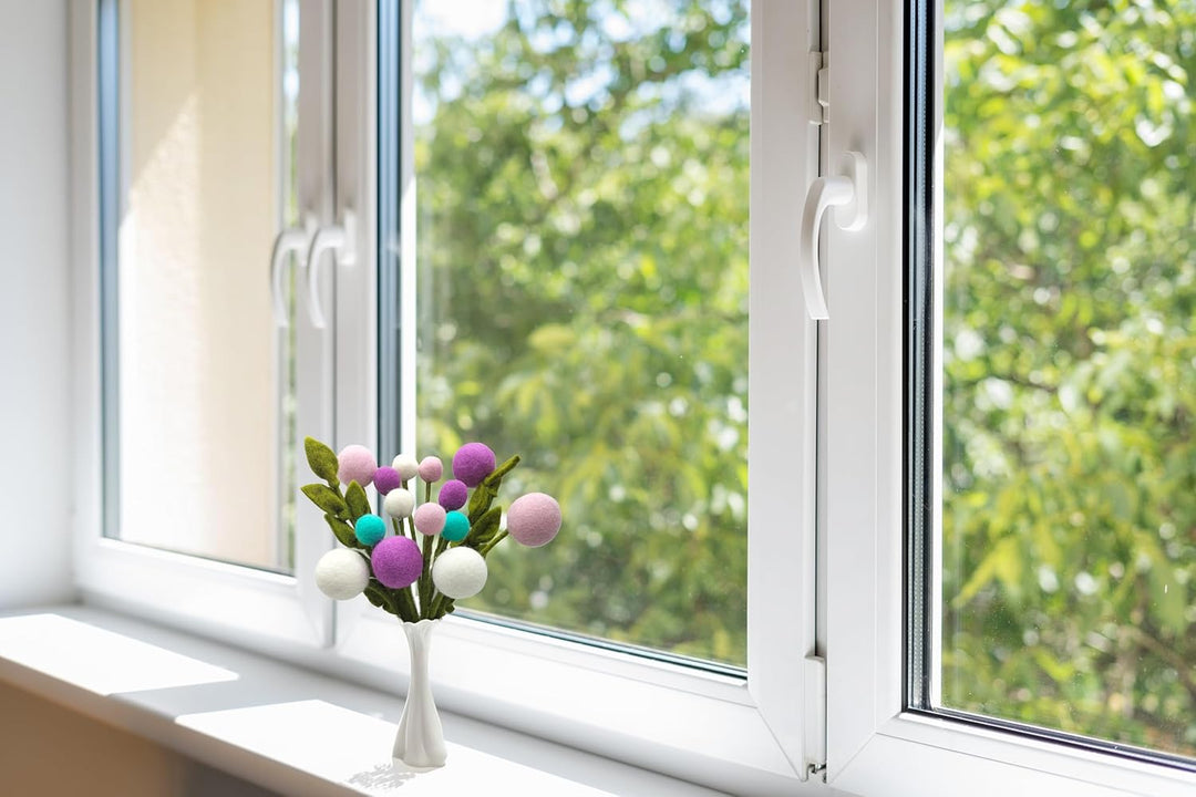 your castle Blumenstrauss aus 14 handgearbeiteten künstliche Filzblumen &amp; 2 Ästen, fairer Handel, na