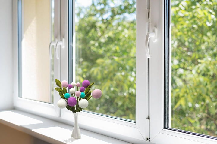 your castle Blumenstrauss aus 14 handgearbeiteten künstliche Filzblumen &amp; 2 Ästen, fairer Handel, na