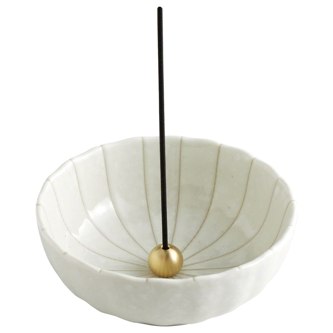 Asayu Japan Räucherstäbchenhalter - Weisser Lotus - Für Stäbchen 10cm, Made in Japan, Traditioneller