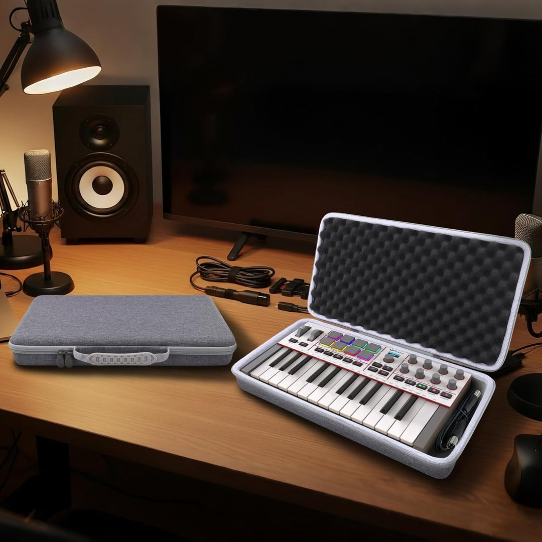 co2CREA Case Hart reiseschutzhülle Etui Tasche für Akai Professional MPK Mini IV USB-C MIDI Keyboard