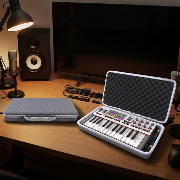 co2CREA Case Hart reiseschutzhülle Etui Tasche für Akai Professional MPK Mini IV USB-C MIDI Keyboard