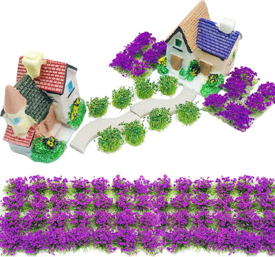 Cayway 11 Stück Flower Grass Tufts Sandtischset, Mixed Bäume Modellbau,Terrain Model Kit für Miniatu