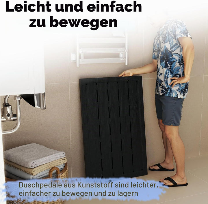 UISEBRT WPC Bodenelement Solardusche Garten Bodenplatte für Gartendusche Pooldusche Poolleiter Outdo