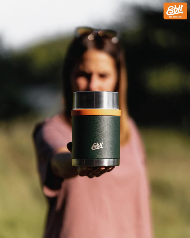 Esbit Thermobehälter Sculptor für Essen - Warmhaltebehälter 750 ml in Forest Green - aus Edelstahl f