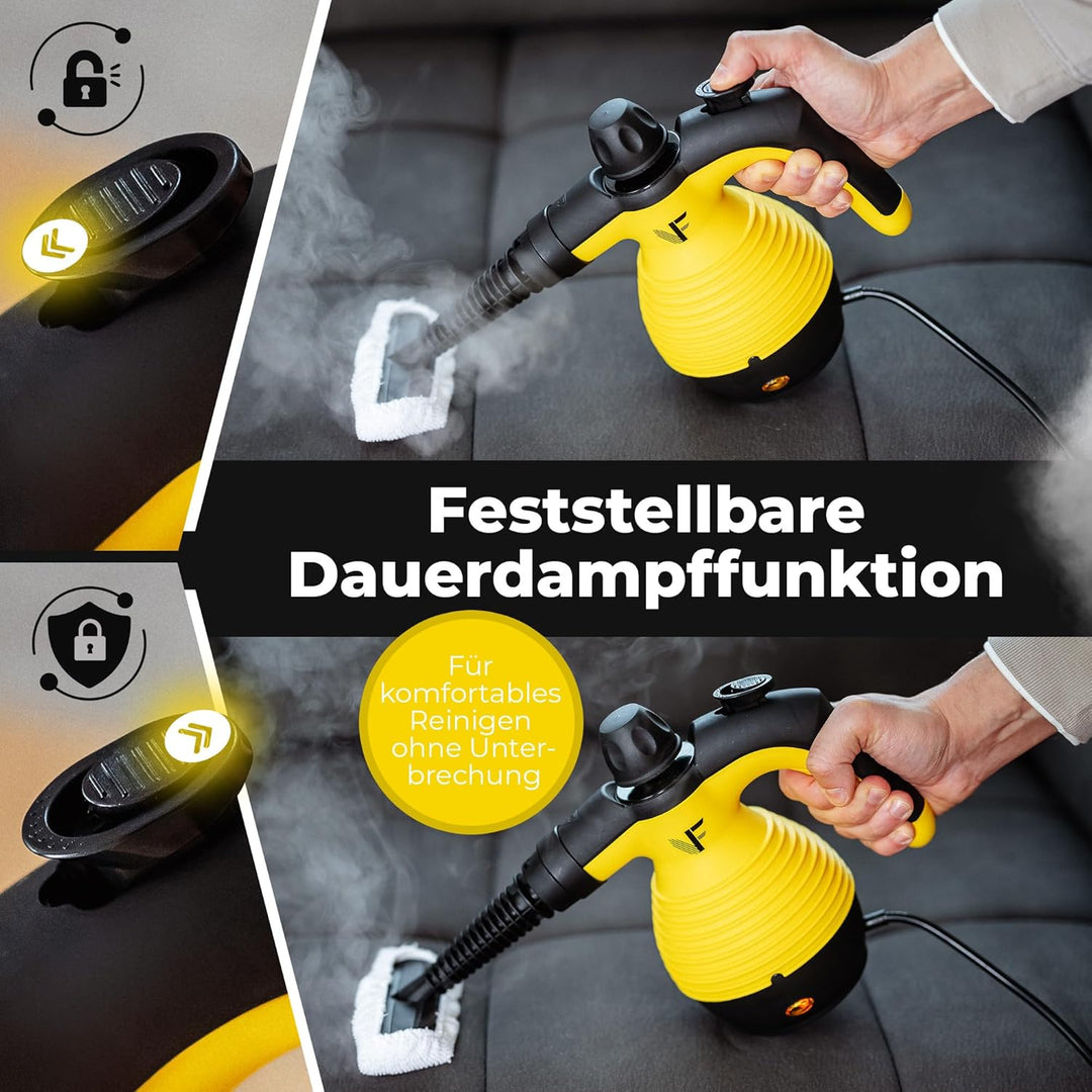 Neighbour's Friend® Dampfreiniger Neues Modell 2er Set– Leistungsstarker Hand Steam Cleaner, 3,5 Bar