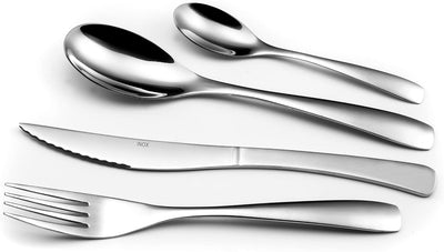 Amefa Besteck DANUBE, harmonisches Tafelbesteck für 6 Personen, Edelstahl glänzend, 24-teilig