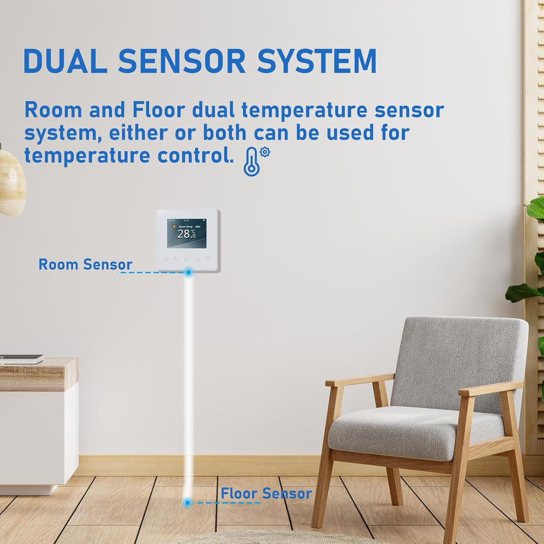 Underfloor Heating Thermostat Digital Temperature Controller Weekly Circulation Programmable Floor S