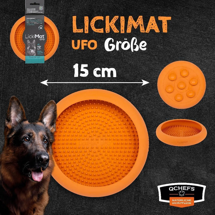 Grosspackung & Leckmatte-UFO Pink als Schleckmatte Hund nach dem Hundefutter und als Hundezubehör zu