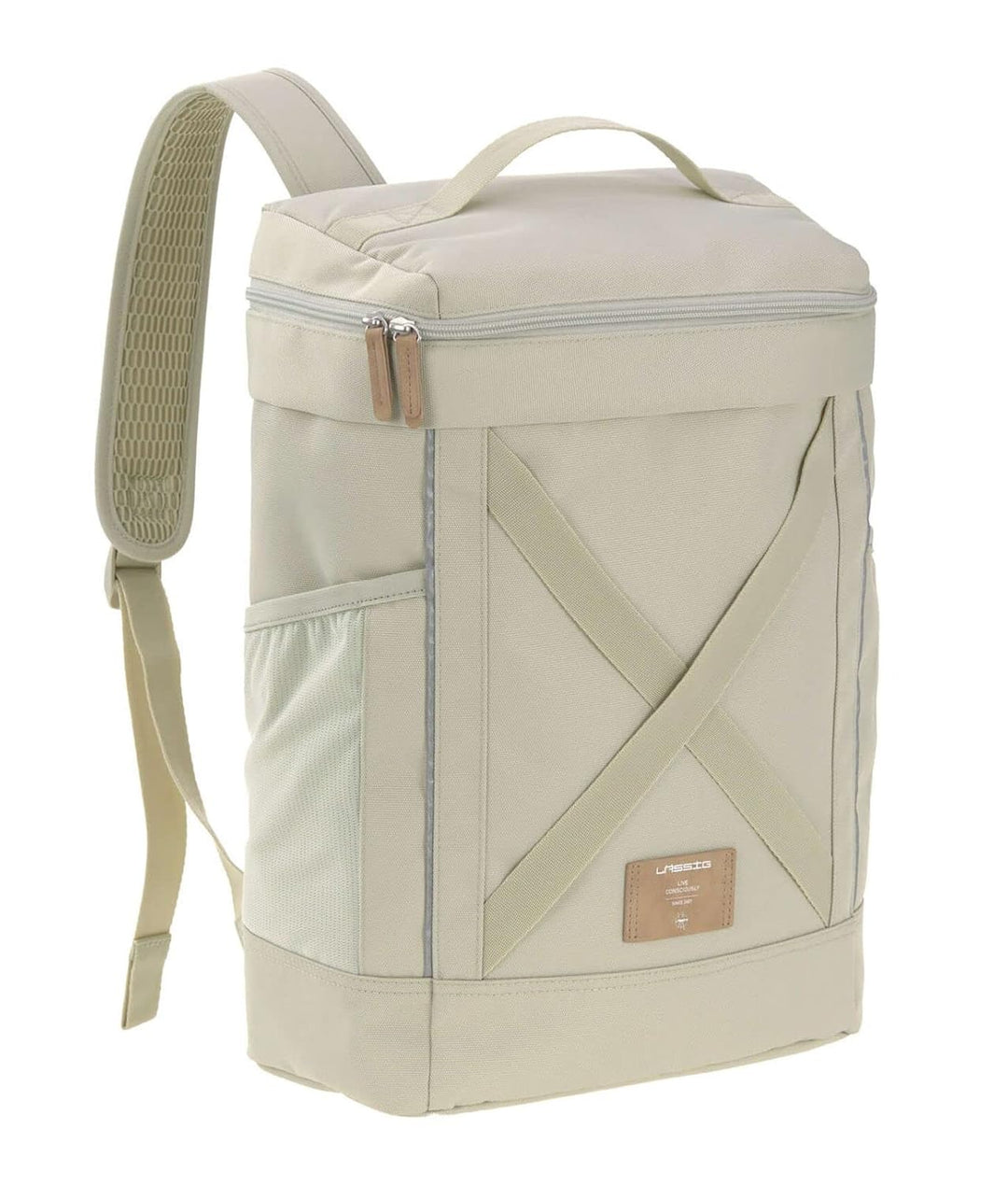 LÄSSIG Baby Wickelrucksack Wickeltasche Rucksack mit Wickelunterlage, Kinderwagenbefestigung, Flasch