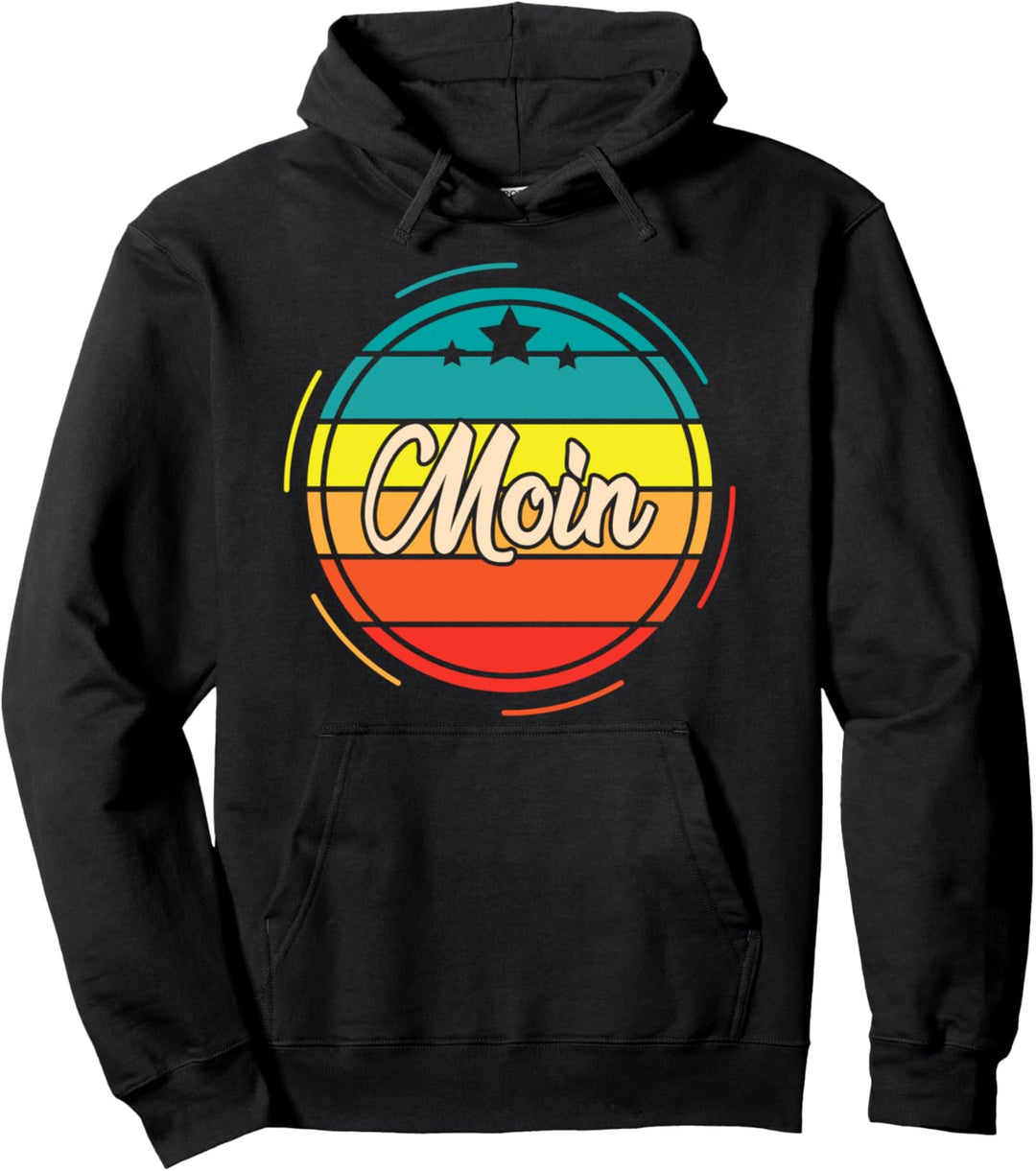 Retro Begrüssung Norddeutscher Moin Nordsee Ostsee Meer Pullover Hoodie