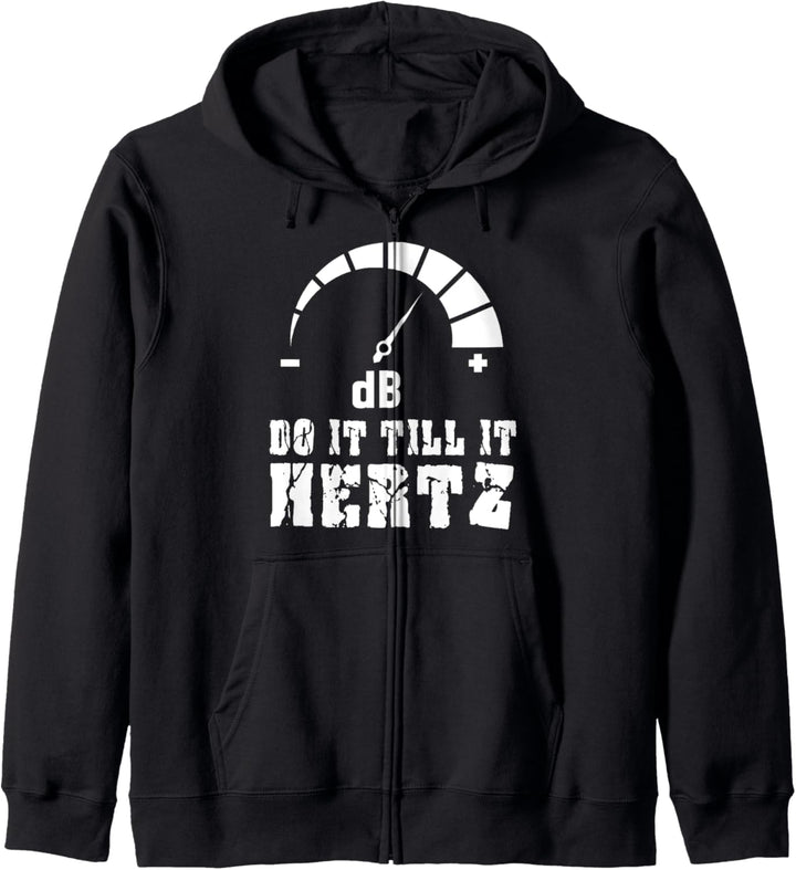 Tu Es Bis Es Kracht dB Dezibel Tontechniker Sound DJ Kapuzenjacke