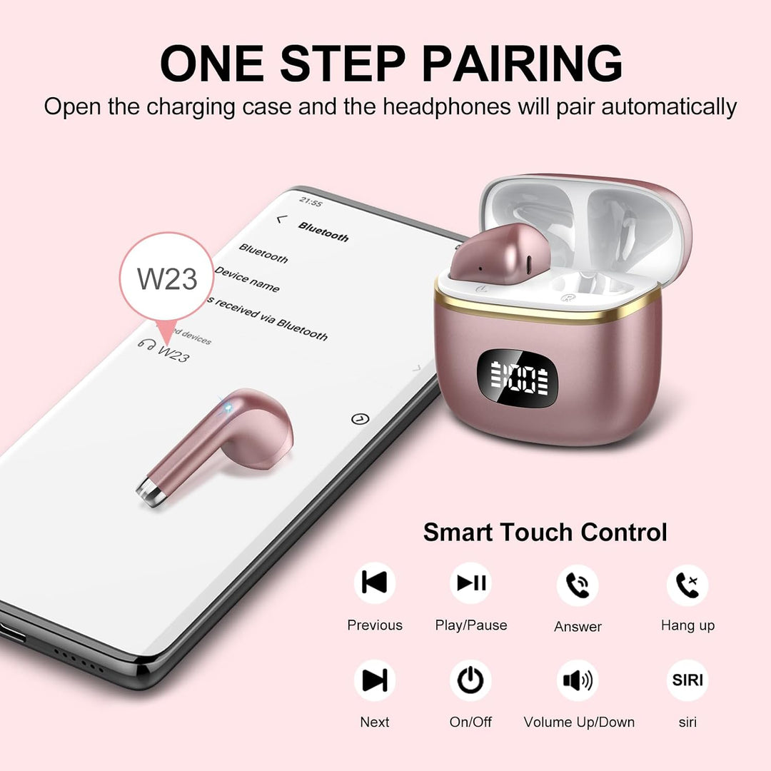 Bluetooth Kopfhörer, 2026 Neu In Ear Kopfhörer Kabellos Bluetooth 5.3 mit 4 ENC Mic, HiFi Stereo Noi