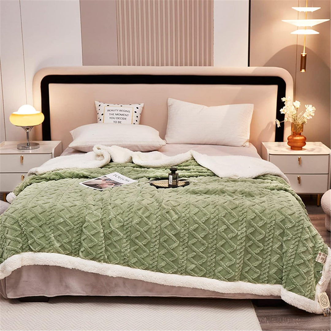 Hayisugal Flauschige Sherpa Kuscheldecke - hochwertige Schafdecke, super weiche Fleecedecke als Sofa