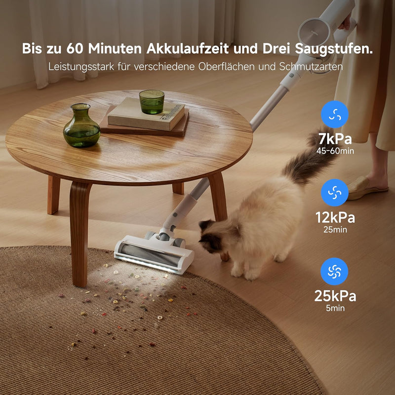 Xiaomi Vacuum Cleaner G20 – Leistungsstarker 150AW Akku-Staubsauger mit LED-Suchscheinwerfer, 12-Zyk