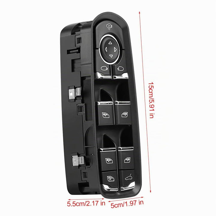 Qiilu Fensterheber Hauptschalter, Vorne Links Fensterheberschalte für Cayman Panamera Macan 7PP95985