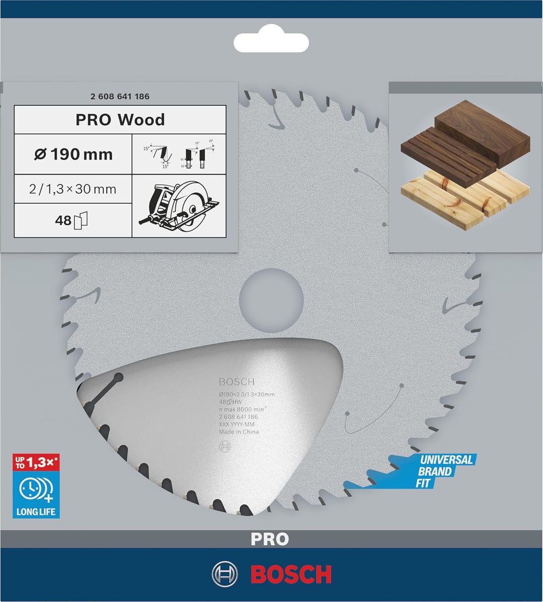 Bosch Accessories Bosch Professional Kreissägeblatt Optiline Wood (für Holz, 190 x 30 x 2,0 mm, 48 Z