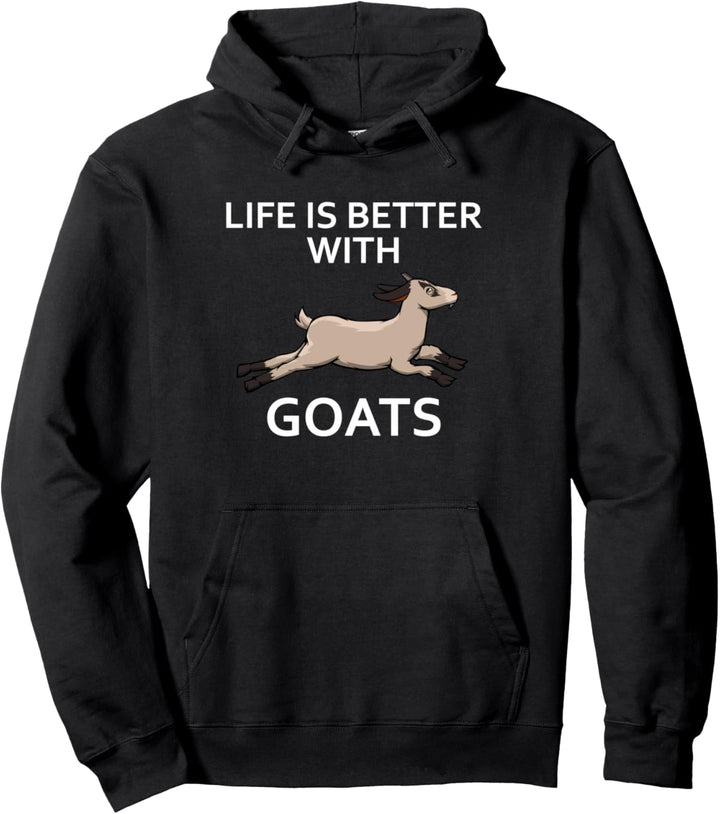 Leben mit niedlichen Ziegen Bauernhof Tier Pullover Hoodie