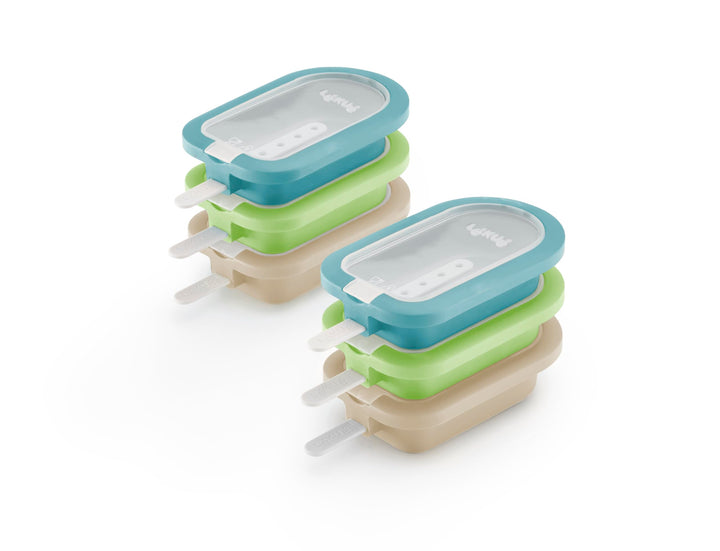 Lékué Miniformen für Eis am Stiel Mittelmeer 6 Stück Mini 6 st., Mini 6 st.