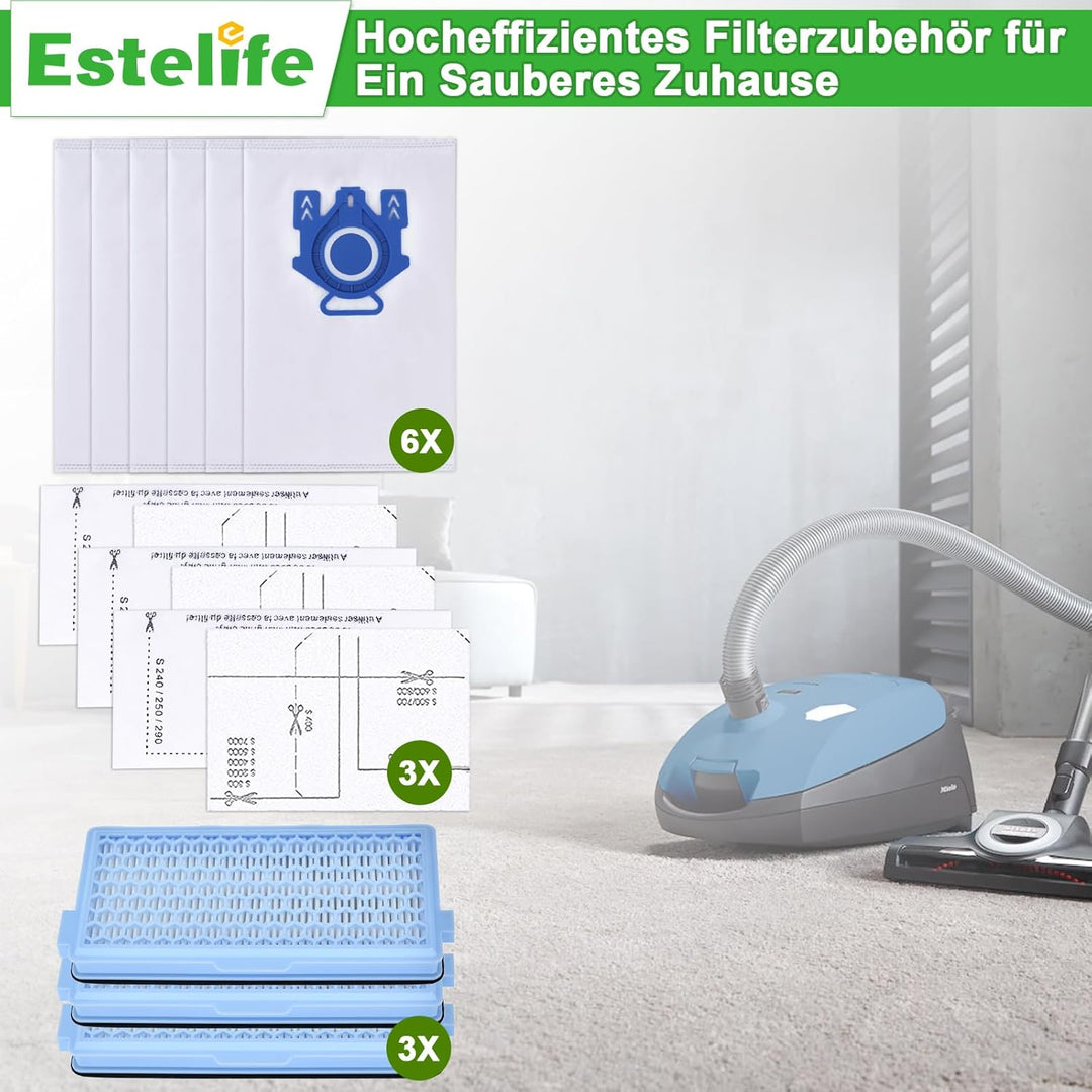 Filter für Miele Active Airclean Plus 50 Staubsauger Compact C1&C2, Complete C2&C3, S8340 S4000 S500