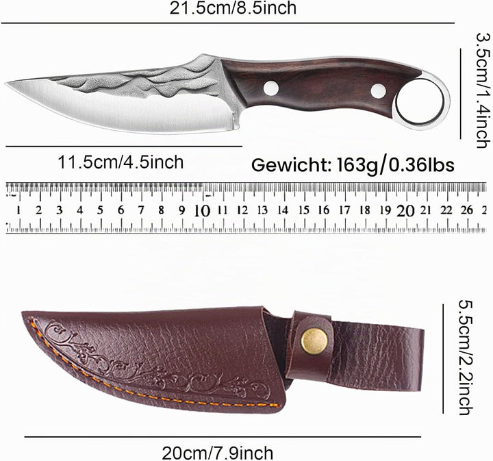 Kleines Kochmesser Japanisch Tisch Fleischmesser Handgefertigt Geschmiedetes Outdoor Camping Grills