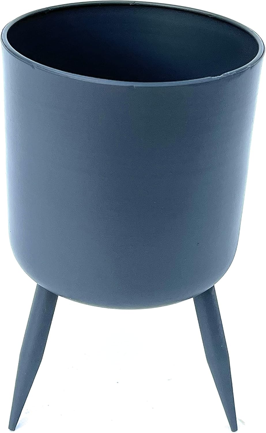 DanDiBo Blumentopf mit Füssen Pflanztopf Blumenkübel mit Beinen Metall Grau 23 cm 96260 M Modern Pfl