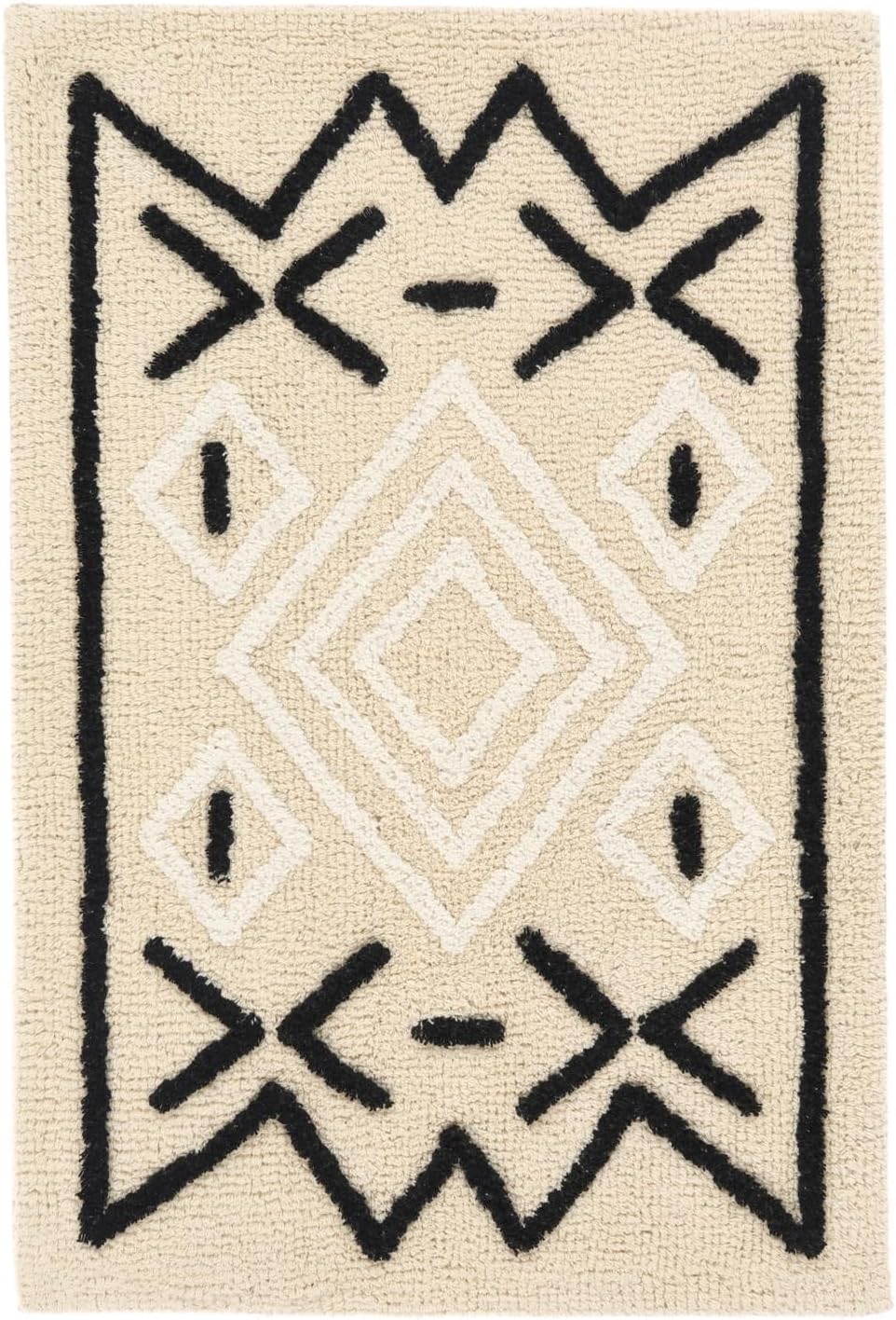 RugVista Badematte Atlantis, 90 x 60 cm, Rechteckig, Mittelflor, Moderner Badteppich, Maschinenwasch