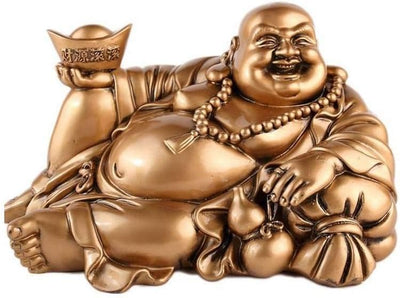 Grosser lachender Buddha Goldfarben, Goldfarben