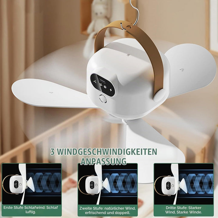 Campingventilator Tragbarer: Camping Ventilator mit Licht, Camping Licht LED Campinglampe, Wiederauf