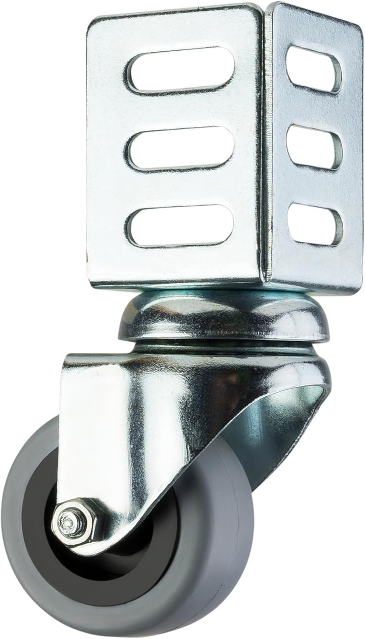 Dörner + Helmer Lenkrollen mit Winkelblech, 4er-Set, 50mm x 22mm, 120kg Tragkraft, 52mm x 37mm Winke