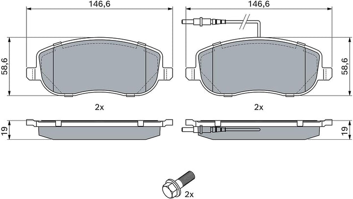 Bosch BP930 Bremsbeläge - Vorderachse - ECE-R90 Zertifizierung - vier Bremsbeläge pro Set