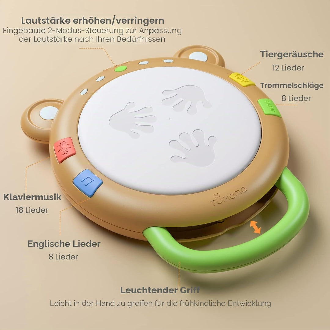 tumama Baby Musical Elektronisches Spielzeug,Baby Musik Trommel Musikinstrumente Sensorisches Spielz