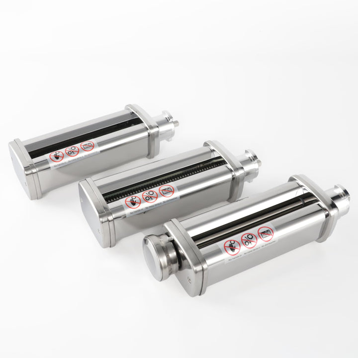 3-in-1 Nudelmaschinen-Aufsatz Set für Kenwood kMix | Edelstahl Nudelwalze &amp; Schneidewerkzeug Set | 8