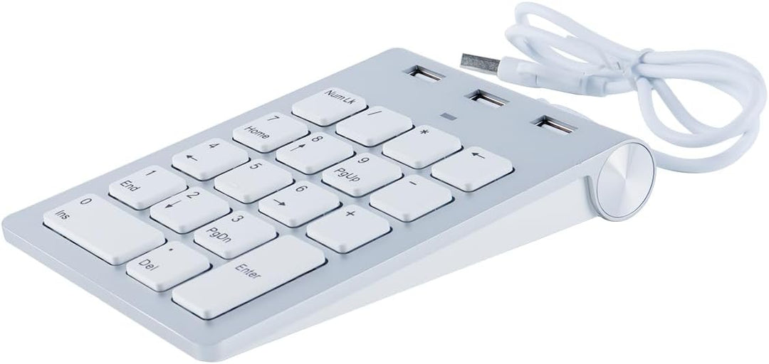 Orivin Kabelgebundener Nummernblock, Typ-C-Notebook-USB-2.0-Zifferntastatur, mit 3 USB-Anschlüssen f