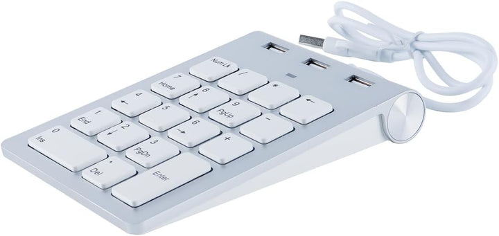 Orivin Kabelgebundener Nummernblock, Typ-C-Notebook-USB-2.0-Zifferntastatur, mit 3 USB-Anschlüssen f