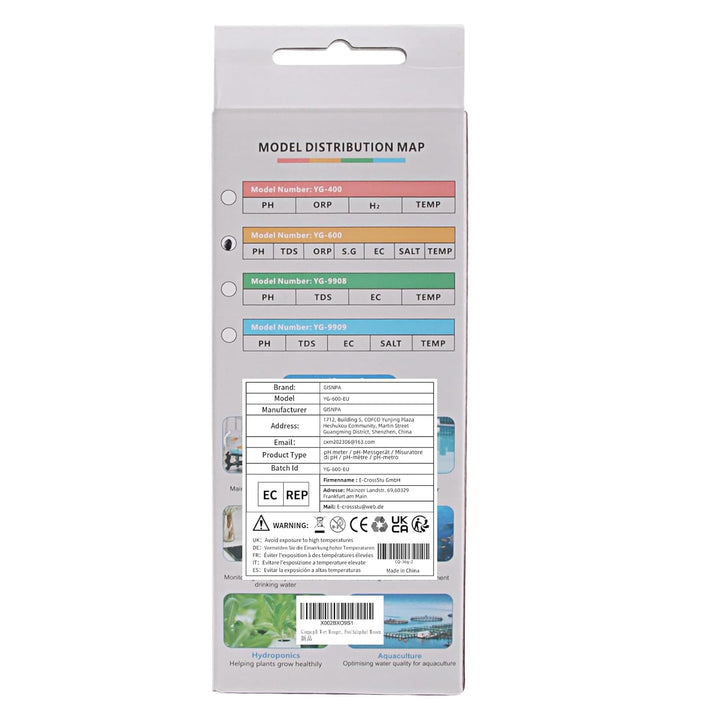 PH Messgerät Wasser， 7in1 Wassertester - pH, TDS, ORP, Salz, Temp - Ph Wert Messgerät Mit Atc & Lcd