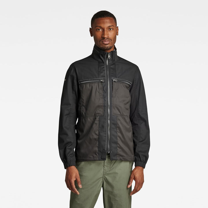 G-Star RAW Herren Unisex Fabric Mix Overshirts S Schwarz (Dk Black D20160-a790-6484), S Schwarz (Dk