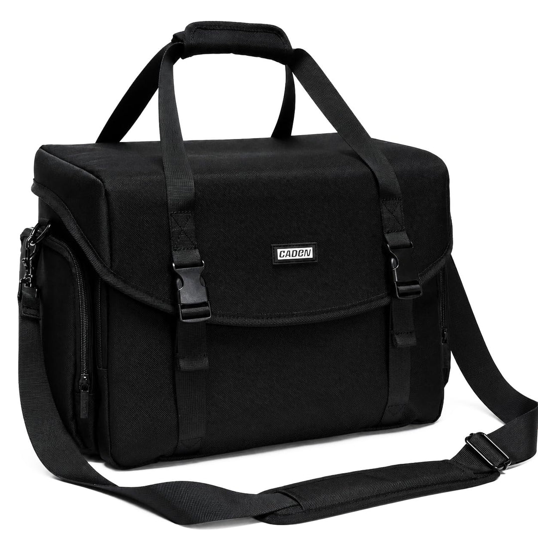CADeN Large Camera Messenger Bag Case Schultertasche mit Stativhalter Kompatibel für Nikon, Canon, S